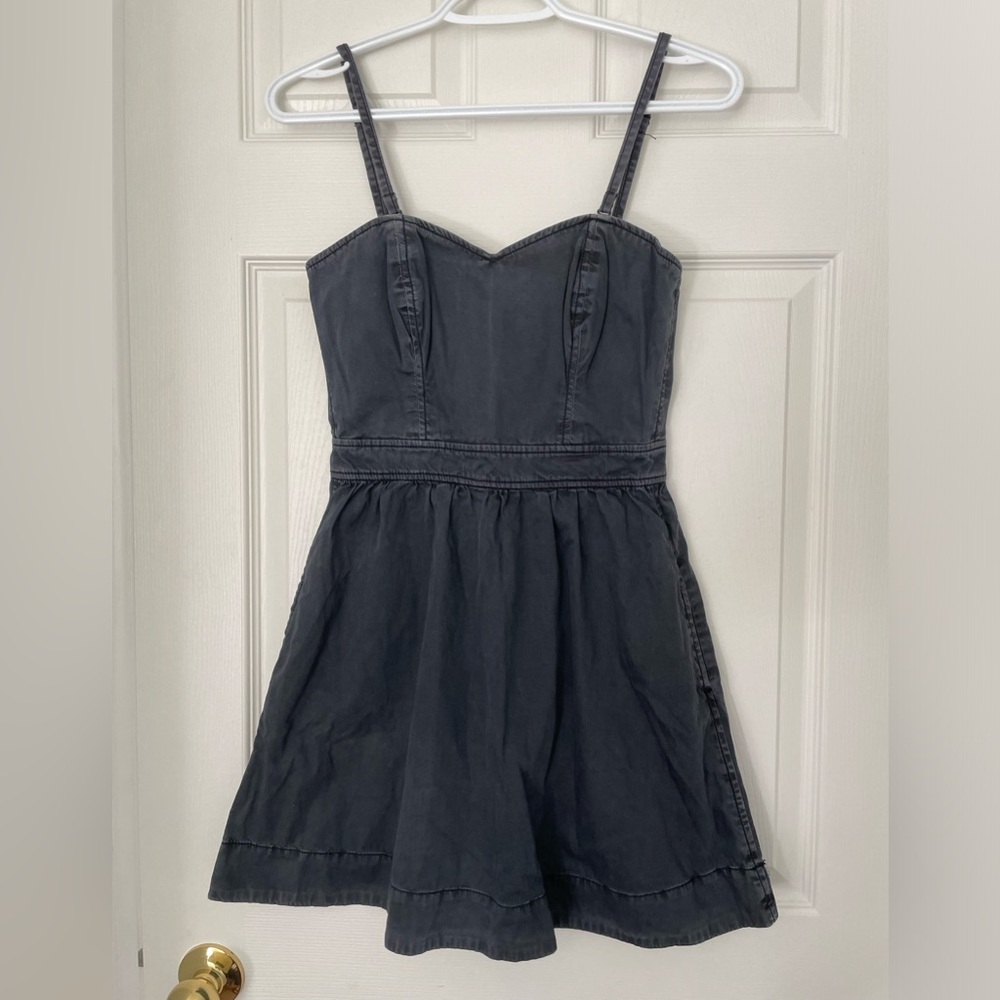 Aritzia Black Denim Mini Dress